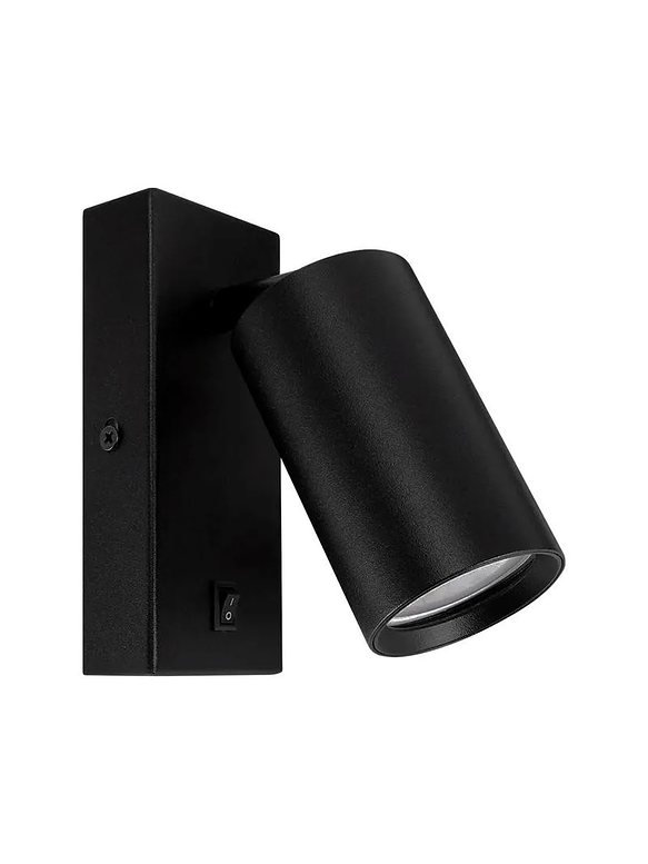 Kit 2 Apliqué Muro LED Negro con Switch Direccionable GU10 3
