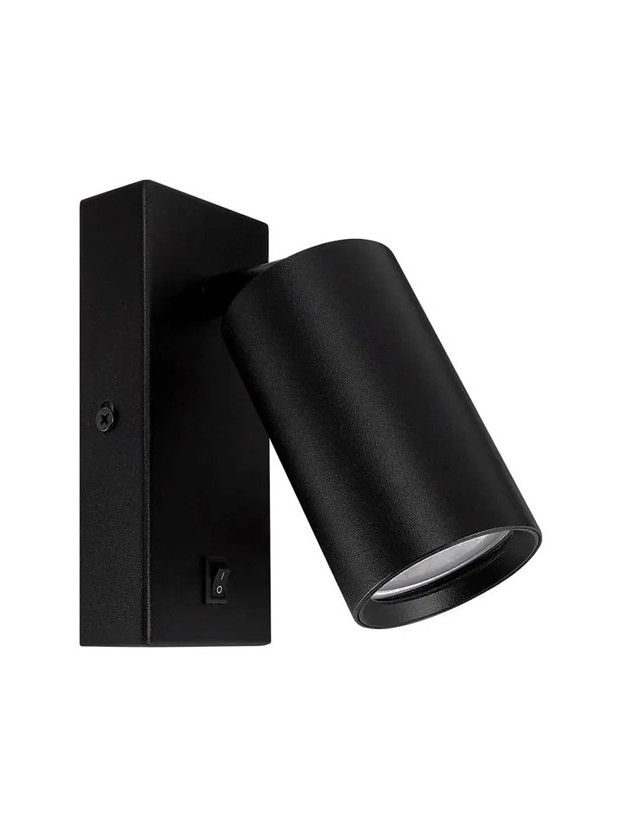 Kit 2 Apliqué Muro LED Negro con Switch Direccionable GU10 3