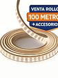 ROLLO 100 METROS – Cinta LED 220V IP65 9,5W/m – Corte 1m + Accesorios - Miniatura 1