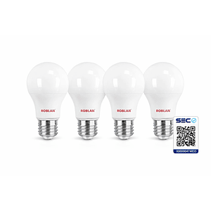 Kit 4 Ampolletas LED ROBLAN E27 5W Luz Neutra 4000K