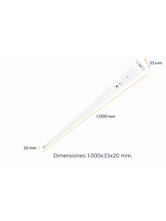 Kit Riel Monofásico Blanco 1m 3 Focos GU10 Luz Cálida  5