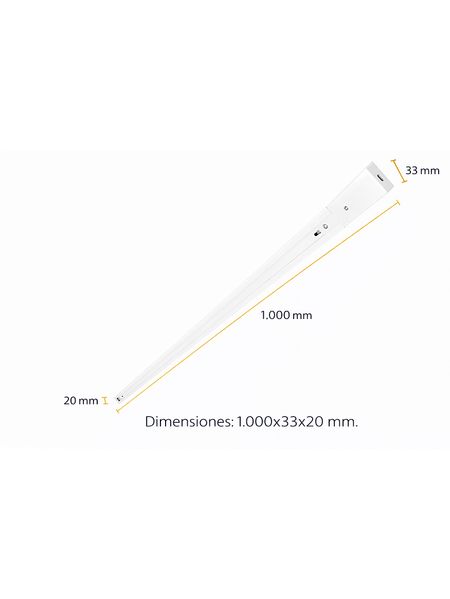 Kit Riel Monofásico Blanco 1m 3 Focos GU10 Luz Cálida  5