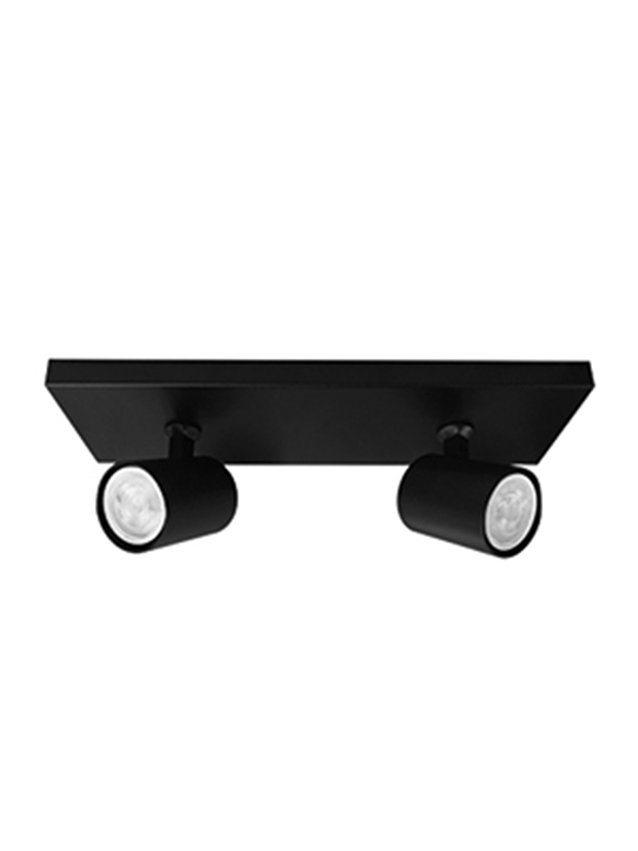 Aplique Sobrepuesto Doble GU10 Negro Cielo y Muro 1