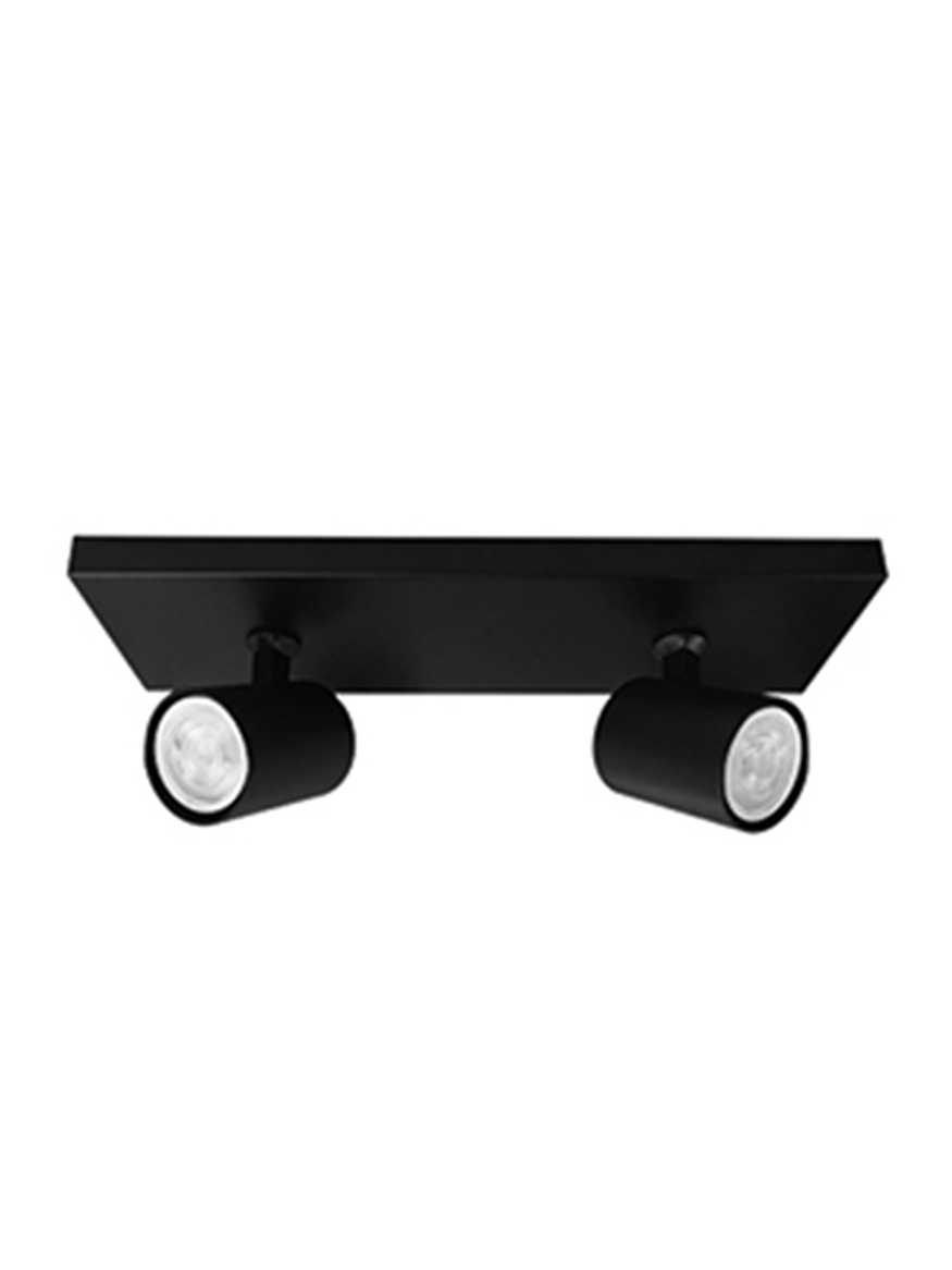 Aplique Sobrepuesto Doble GU10 Negro Cielo y Muro 1