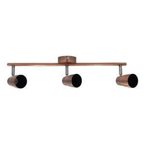 Aplique Triple GU10 Classic Cobre Cielo y Muro