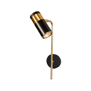 Aplique Muro GU10 Negro Dorado