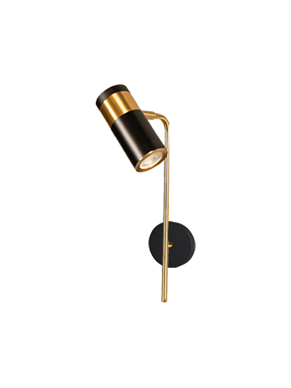 Aplique a Muro GU10 Negro Dorado Interior IP20 7