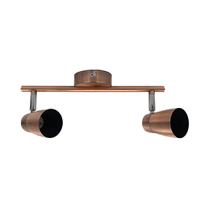 Aplique Doble GU10 Classic Cobre Cielo y Muro