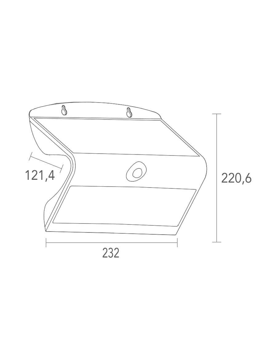 Aplique Solar LED ROBLAN 8W con Sensor de Movimiento IP65 6