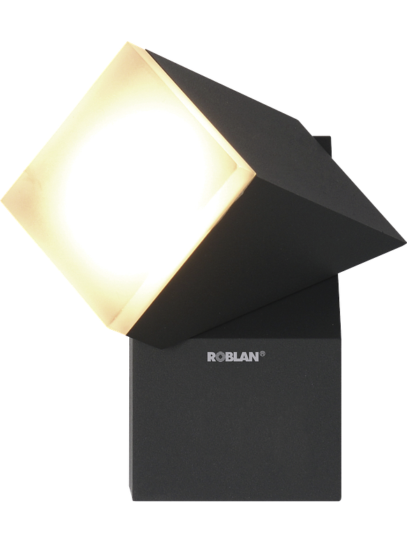 Aplique LED Exterior ROBLAN 8W Luz Cálida IP54 Gris 1