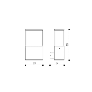Aplique LED Exterior ROBLAN 9W Luz Cálida IP54 Gris Oscuro