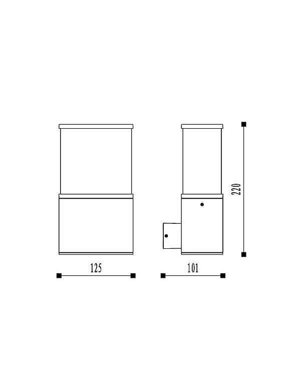 Aplique LED Exterior ROBLAN 9W Luz Cálida IP54 Gris Oscuro 2