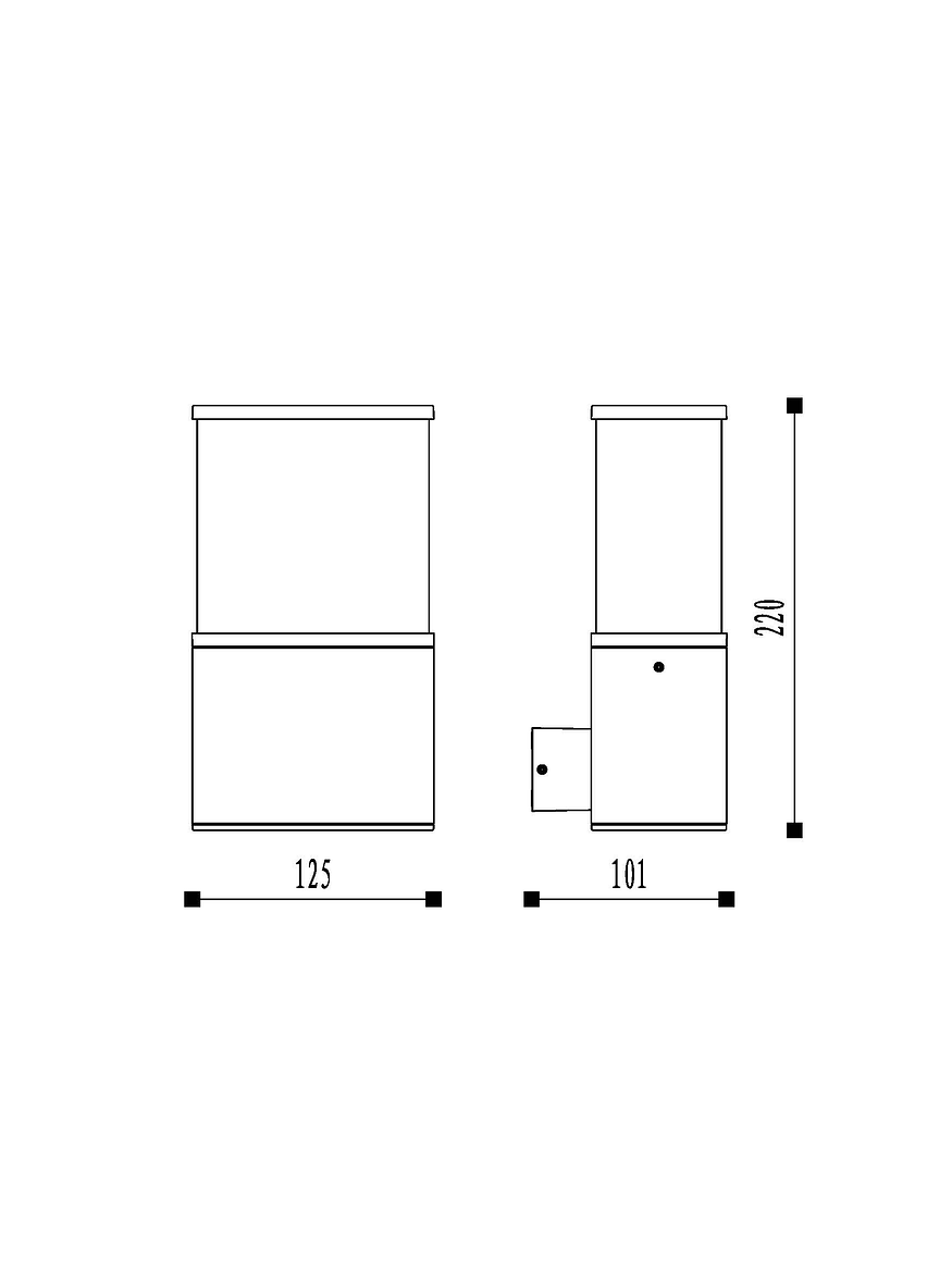 Aplique LED Exterior ROBLAN 9W Luz Cálida IP54 Gris Oscuro 2