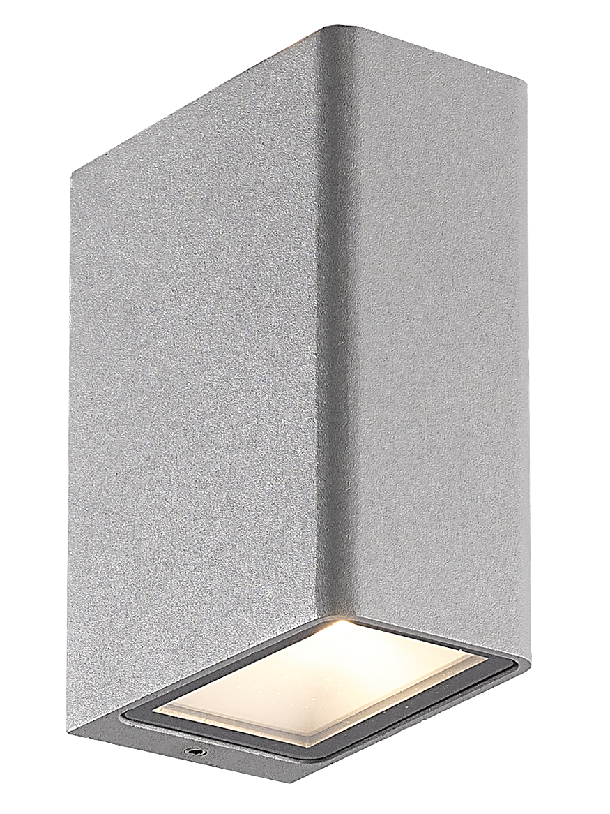 Aplique LED Exterior ROBLAN 13W Luz Cálida Bifocal IP54 Plata 1