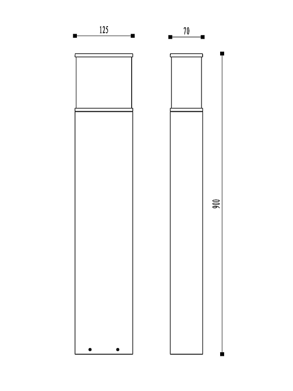 Bollard LED Exterior ROBLAN 9W Luz Cálida IP65 Gris Oscuro 3