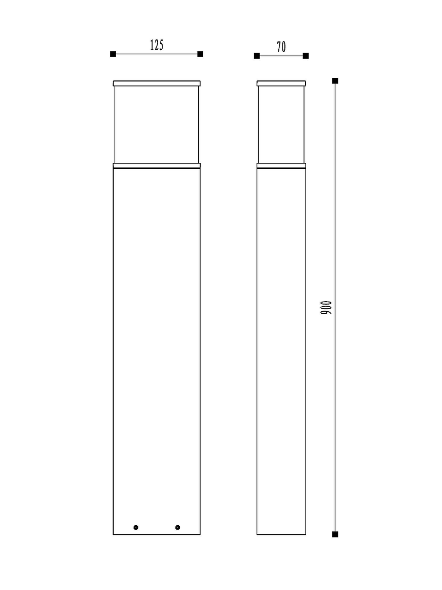 Bollard LED Exterior ROBLAN 9W Luz Cálida IP65 Gris Oscuro 3