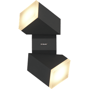 Aplique LED Exterior ROBLAN Bifocal 12.5W Luz Cálida IP54 Gris Oscuro