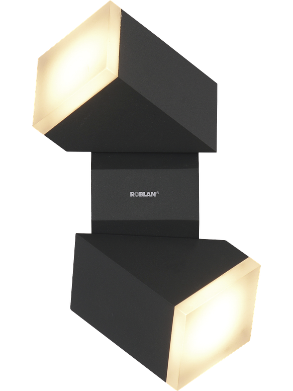 Aplique LED Exterior ROBLAN Bifocal 12.5W Luz Cálida IP54 Gris Oscuro 1
