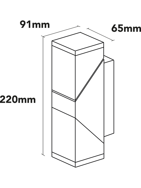 Aplique LED Exterior ROBLAN Bifocal 12.5W Luz Cálida IP54 Gris Oscuro 4