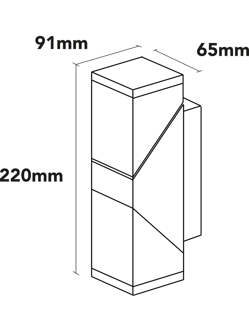 Aplique LED Exterior ROBLAN Bifocal 12.5W Luz Cálida IP54 Gris Oscuro 4