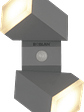 Aplique LED Exterior ROBLAN Bifocal con Sensor PIR 12.5W Luz Cálida IP54 Plata - Miniatura 1