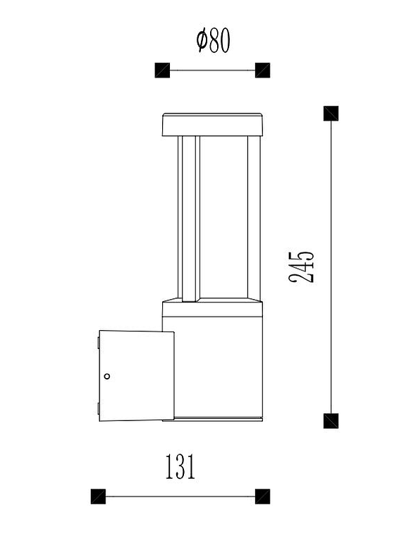 Aplique LED Exterior ROBLAN KAUS 11.5W Luz Cálida IP54 Gris Oscuro 3