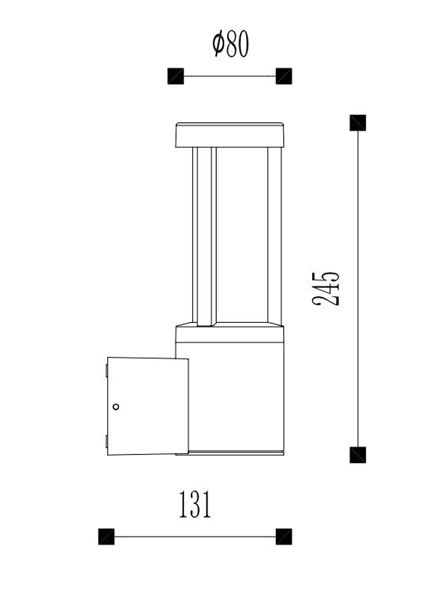 Aplique LED Exterior ROBLAN KAUS 11.5W Luz Cálida IP54 Gris Oscuro 3