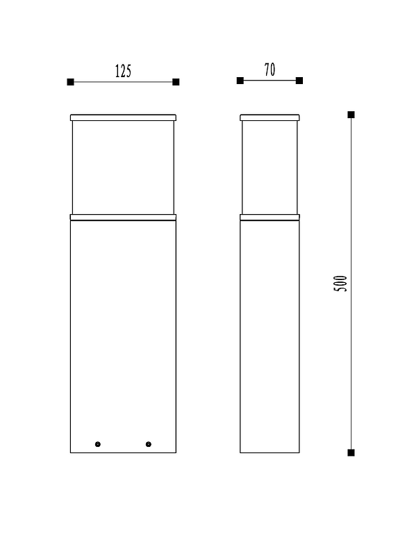 Bollard LED de Piso ROBLAN MINK 9W Luz Cálida IP65 Gris Oscuro 3
