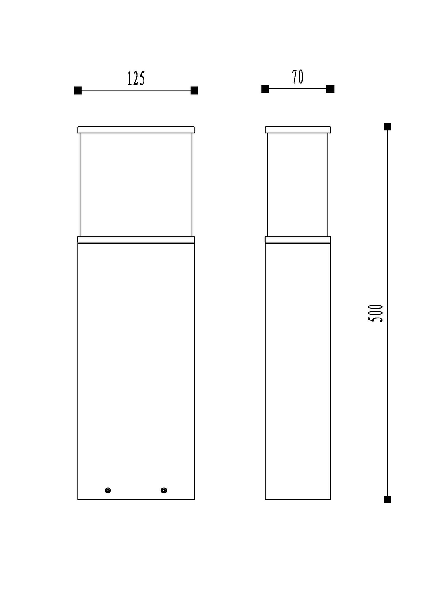 Bollard LED de Piso ROBLAN MINK 9W Luz Cálida IP65 Gris Oscuro 3