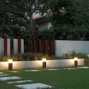 Bollard LED de Piso ROBLAN MINK 9W Luz Cálida IP65 Gris Oscuro