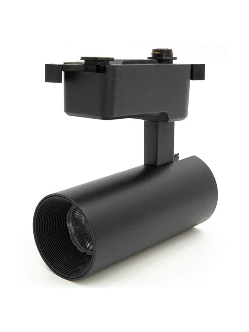 Foco Riel Monofásico LED 10W Negro Luz Cálida 1