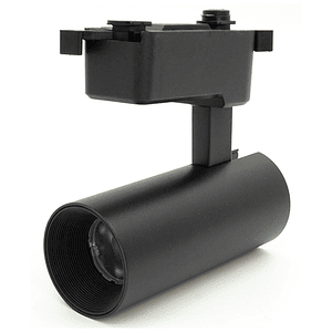 Foco Riel Monofásico LED 10W Negro Luz Neutra