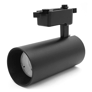 Foco Riel Monofásico LED 30W Negro Luz Cálida