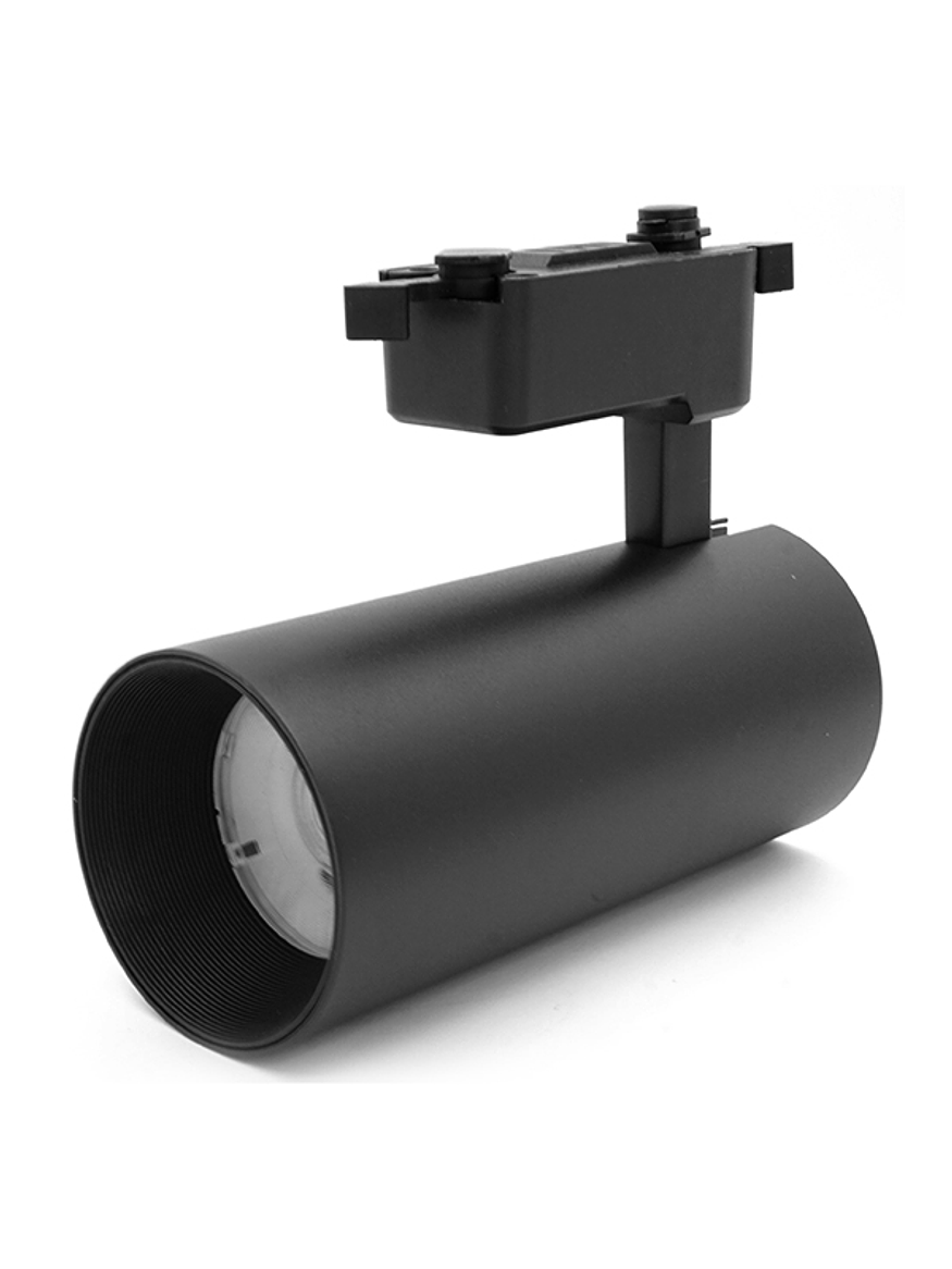 Foco Riel Monofásico LED 30W Negro Luz Cálida 1