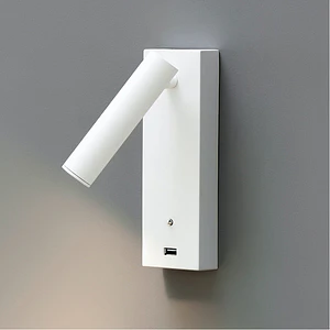 Aplique Lectura LED ROBLAN AKADEMI 3W Blanco Luz Cálida USB A+C Orientable