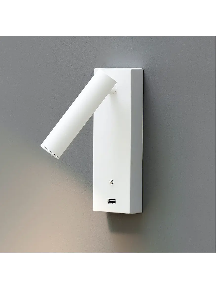 Aplique Lectura LED ROBLAN AKADEMI 3W Blanco Luz Cálida USB A+C Orientable 2