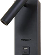Aplique Lectura LED ROBLAN AKADEMI 3W Negro Luz Cálida USB A+C Orientable - Miniatura 1