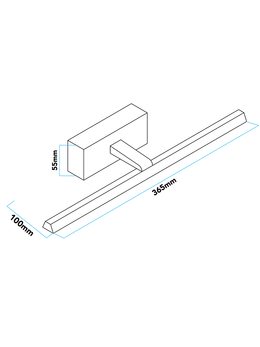 Aplique LED Baño ROBLAN ALOE 8W Luz Cálida/Neutra IP44 Blanco CCT 8