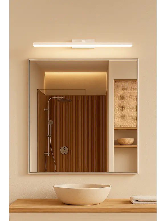 Aplique LED Baño ROBLAN ALOE 12W Luz Cálida/Neutra IP44 Blanco CCT 6