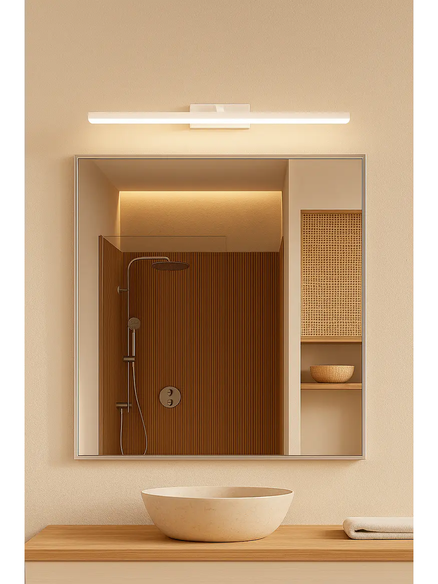 Aplique LED Baño ROBLAN ALOE 12W Luz Cálida/Neutra IP44 Blanco CCT 6