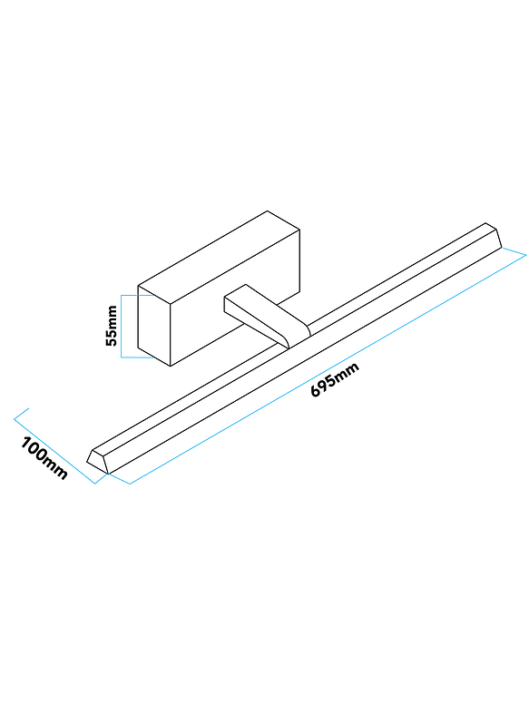 Aplique LED Baño ROBLAN ALOE 16W Luz Cálida/Neutra IP44 Blanco CCT 7