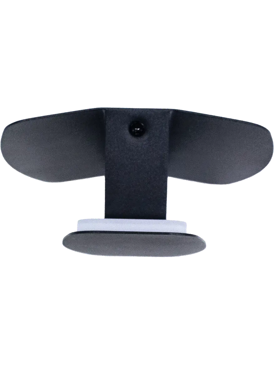 Aplique LED ROBLAN ARZUA 12W Negro Luz Cálida 3000K Luz Indirecta 2