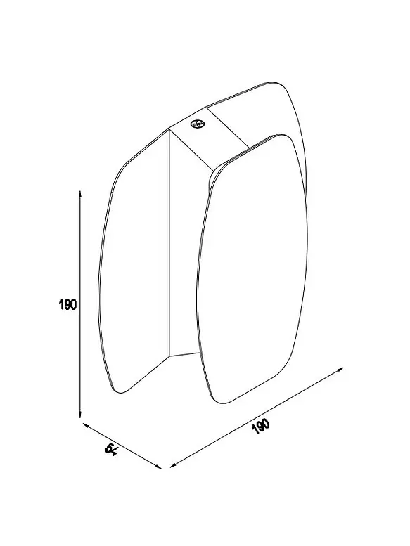 Aplique LED ROBLAN ARZUA 20W Negro Luz Cálida 3000K Luz Indirecta 4