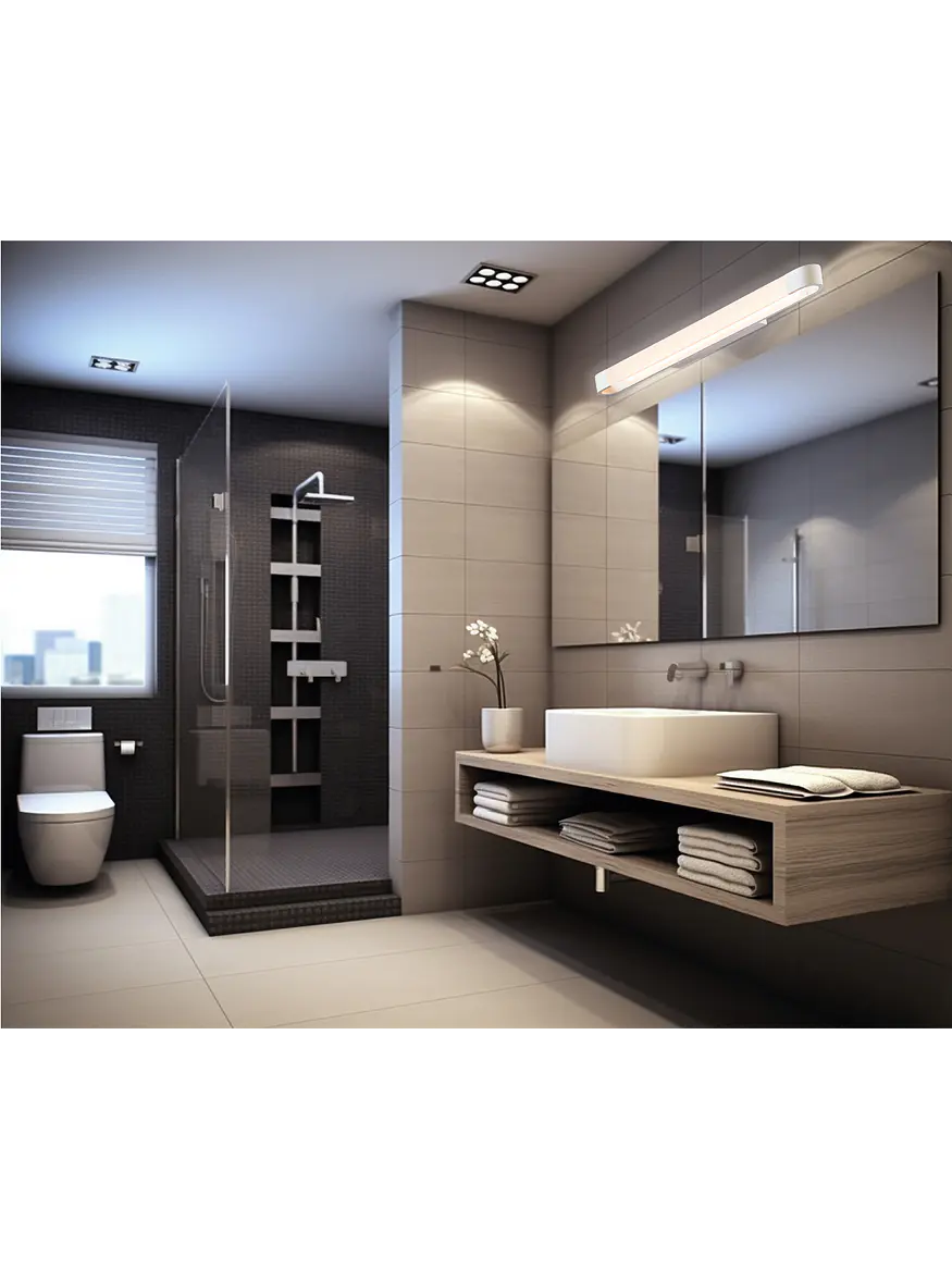 Aplique LED Baño ROBLAN BRIS 20W Luz Cálida/Neutra IP44 Blanco CCT 4