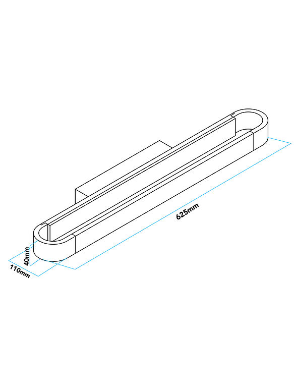 Aplique LED Baño ROBLAN BRIS 20W Luz Cálida/Neutra IP44 Blanco CCT 7