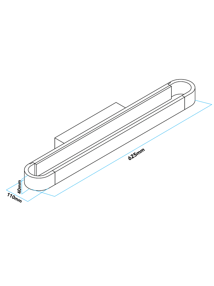 Aplique LED Baño ROBLAN BRIS 20W Luz Cálida/Neutra IP44 Blanco CCT 7