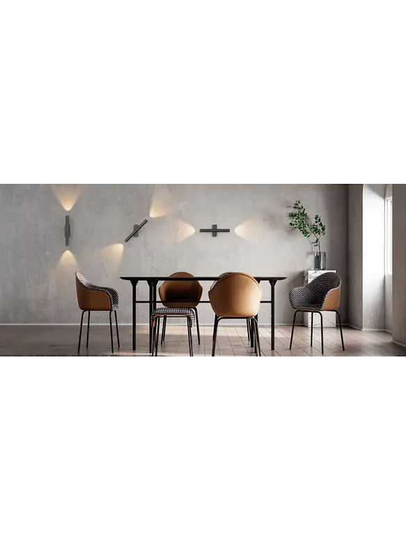 Aplique LED ROBLAN CEDEIRA 4W Negro Luz Cálida 3000K Dimerizable 3