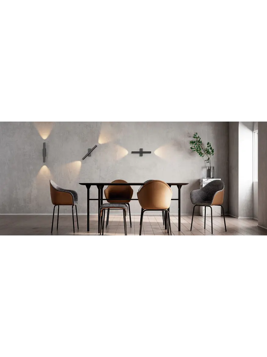 Aplique LED ROBLAN CEDEIRA 4W Negro Luz Cálida 3000K Dimerizable 3