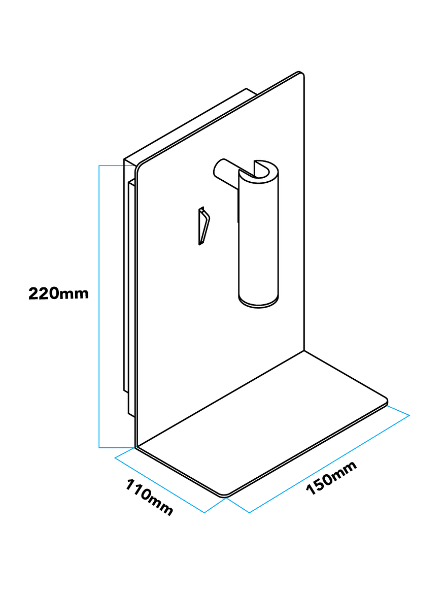 Aplique Lectura LED ROBLAN FIXION 8W Negro Luz Cálida USB A+C con Repisa 5