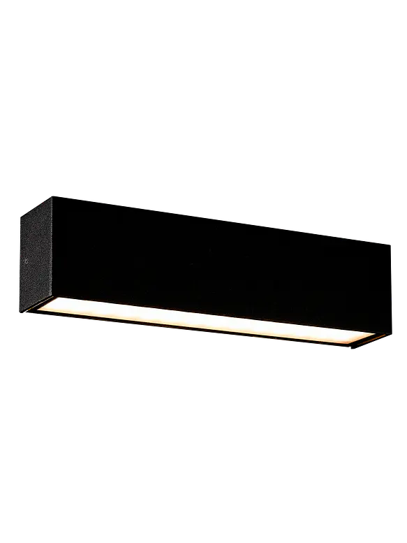 Aplique LED Exterior ROBLAN IZAR 22W Luz Cálida 3000K IP65 Negro 1